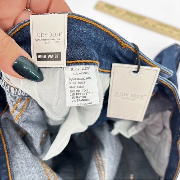 Judy Blue Skinny Fit High Waist Jeans Dark Wash 15/32 New Denim Hi Rise Stretch - Picture 8 of 9